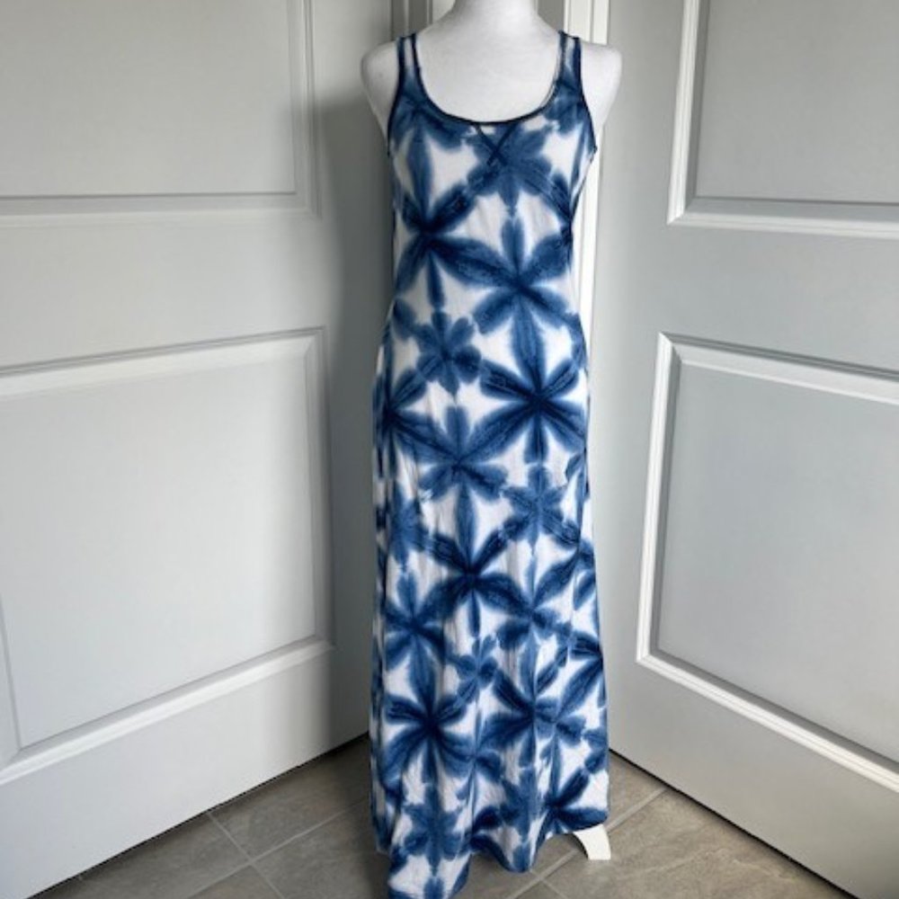 CHAPS DENIM SLEEVELESS MAXI DRESS - SIZE EXTRA SMALL